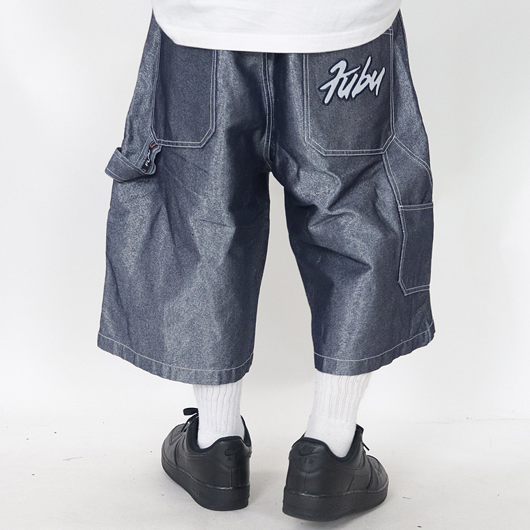 【FUBU】METALLIC DENIM SHORT PANTS