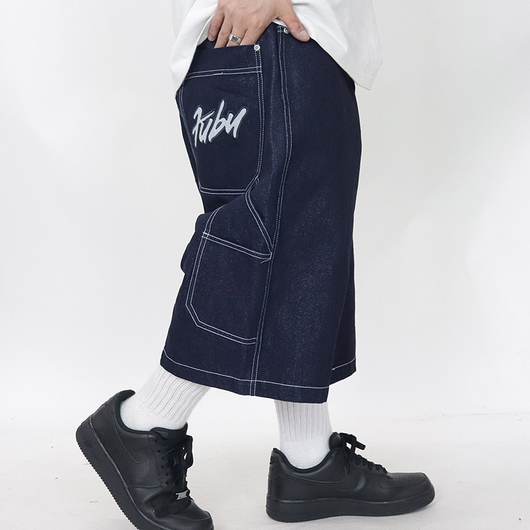 【FUBU】METALLIC DENIM SHORT PANTS