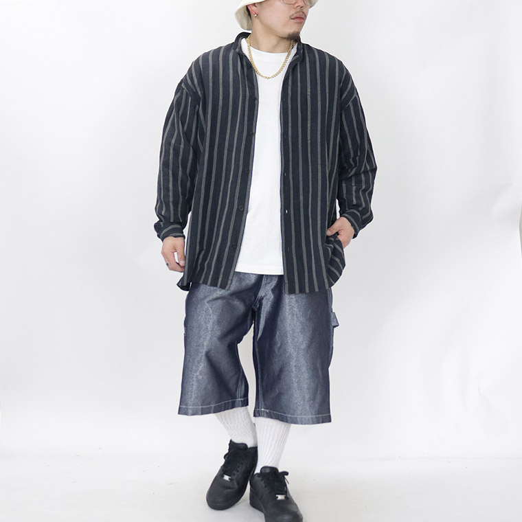 【FUBU】METALLIC DENIM SHORT PANTS