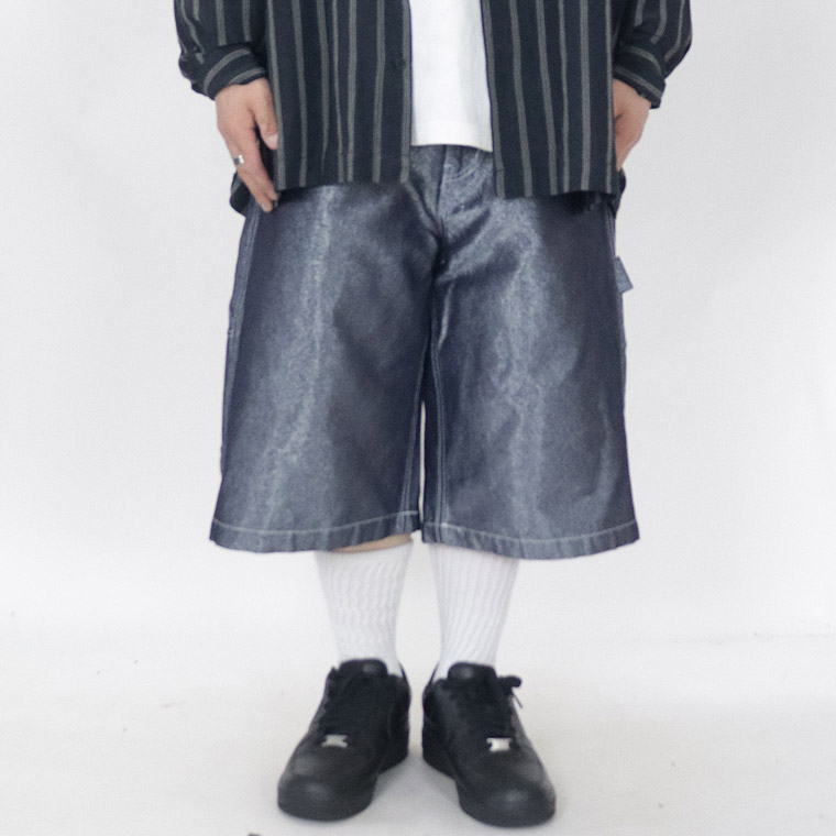 【FUBU】METALLIC DENIM SHORT PANTS