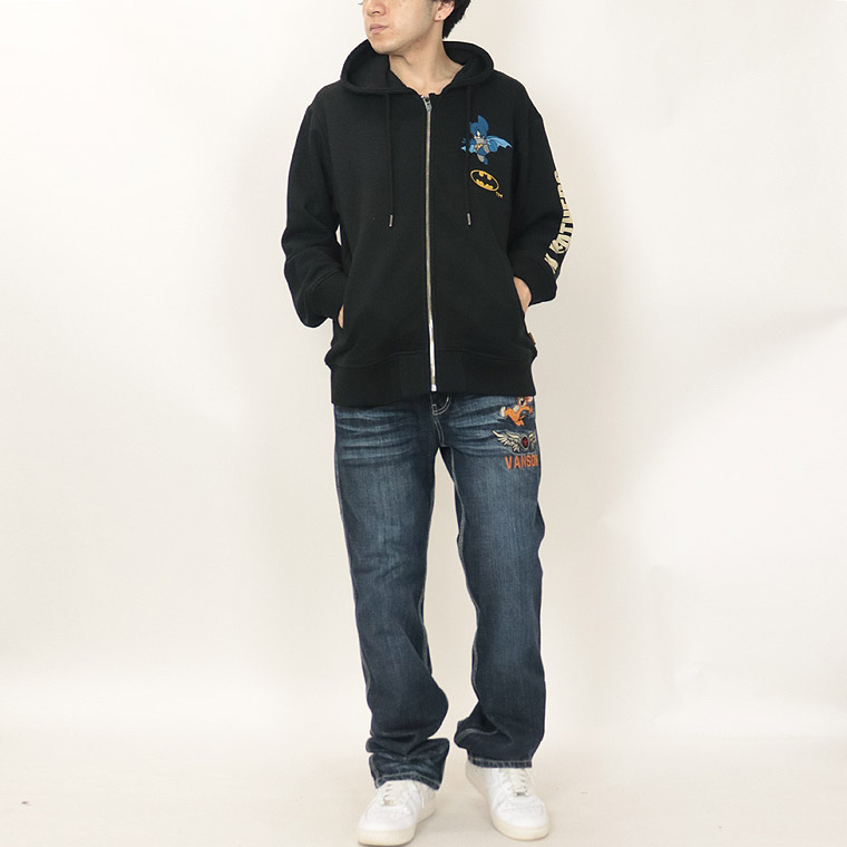【TOM&JERRYコラボ】裏毛ZIPパーカー【バットマンコラボ】
