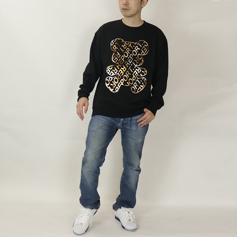 金箔エンボスクマ裏起毛TR(ペア対応)