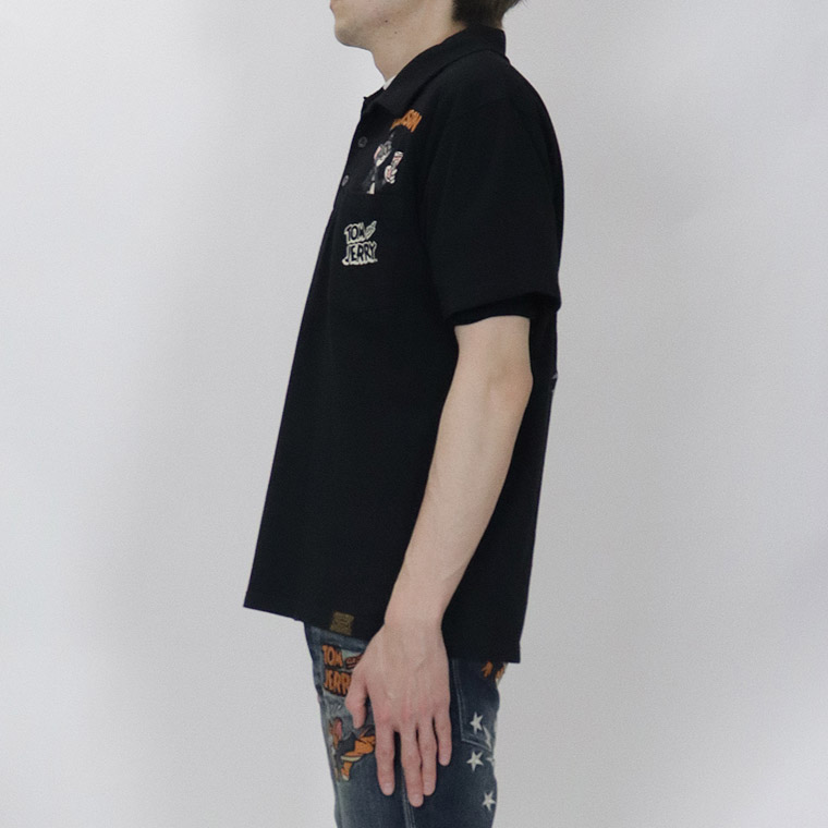 【TOM&JERRYコラボ】天竺半袖ポロシャツ アメリカンカー