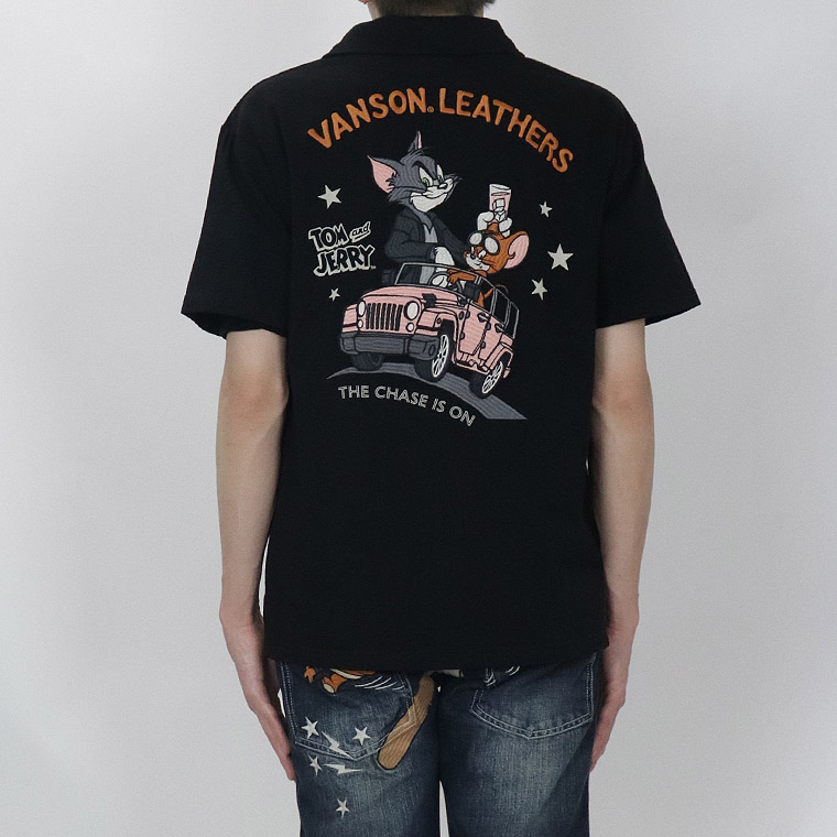 【TOM&JERRYコラボ】天竺半袖ポロシャツ アメリカンカー