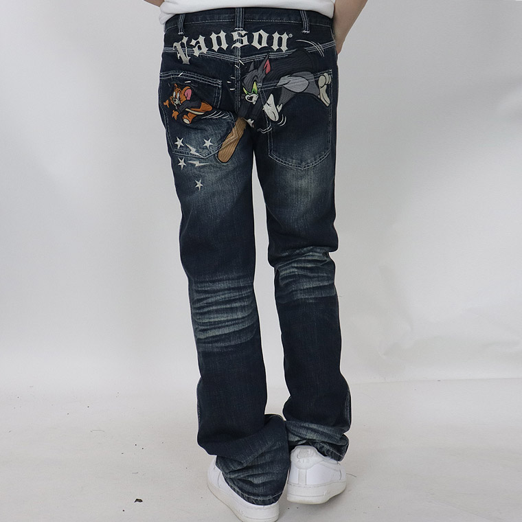 【TOM&JERRYコラボ】刺繍デニムパンツ