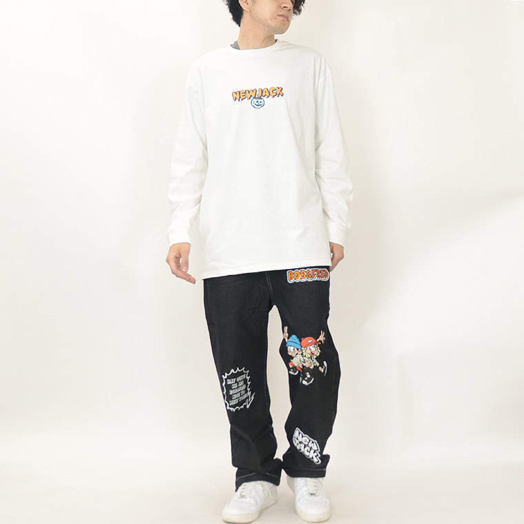 【NEW JACK】サガラワッペンプリントデニムパンツ