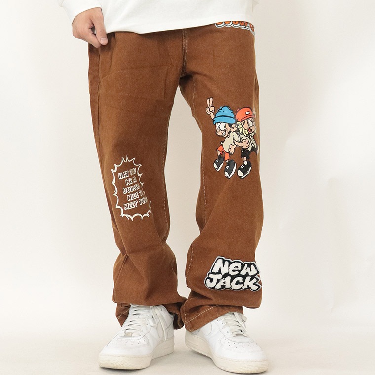 【NEW JACK】サガラワッペンプリントデニムパンツ