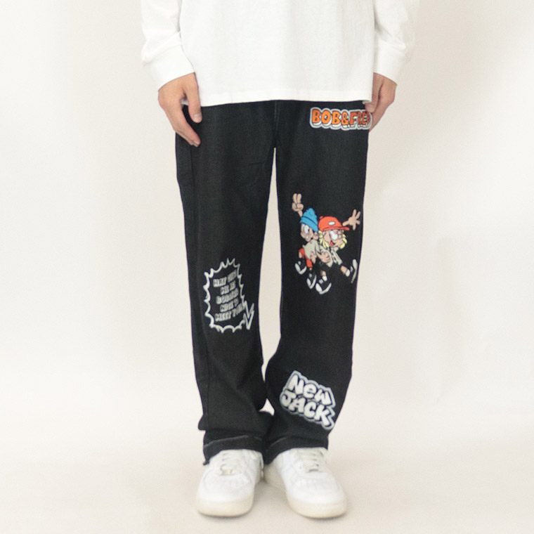 【NEW JACK】サガラワッペンプリントデニムパンツ