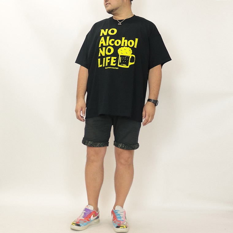 【大きいサイズ】おもしろTシャツ (NO Alcohol NO LIFE )