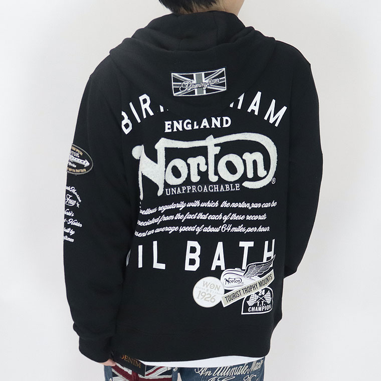 【NORTON】サガラ刺繍フルジップパーカー