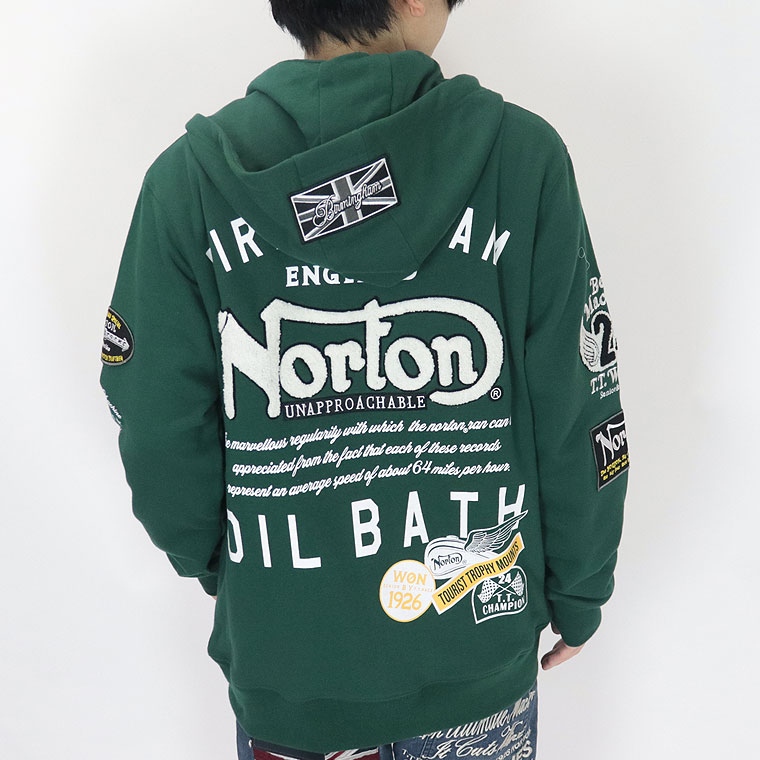 【NORTON】サガラ刺繍フルジップパーカー
