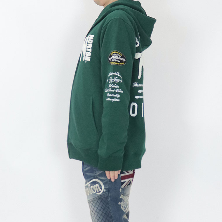 【NORTON】サガラ刺繍フルジップパーカー