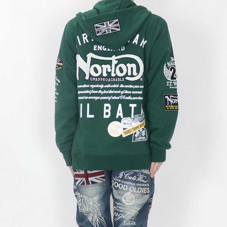 【NORTON】サガラ刺繍フルジップパーカー