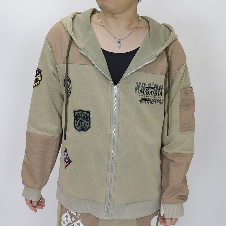 【PANDIESTA】エアフォースパンダ切替ZIPパーカー【セットアップ可能】