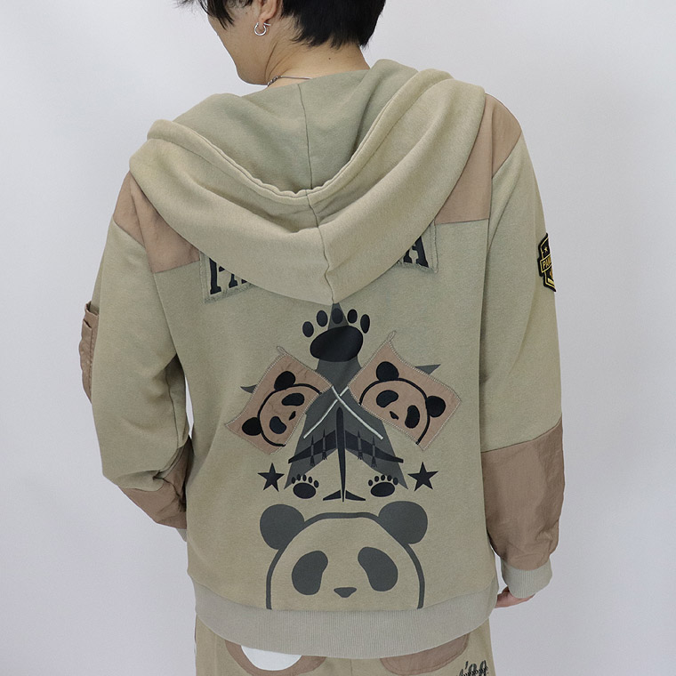 【PANDIESTA】エアフォースパンダ切替ZIPパーカー【セットアップ可能】