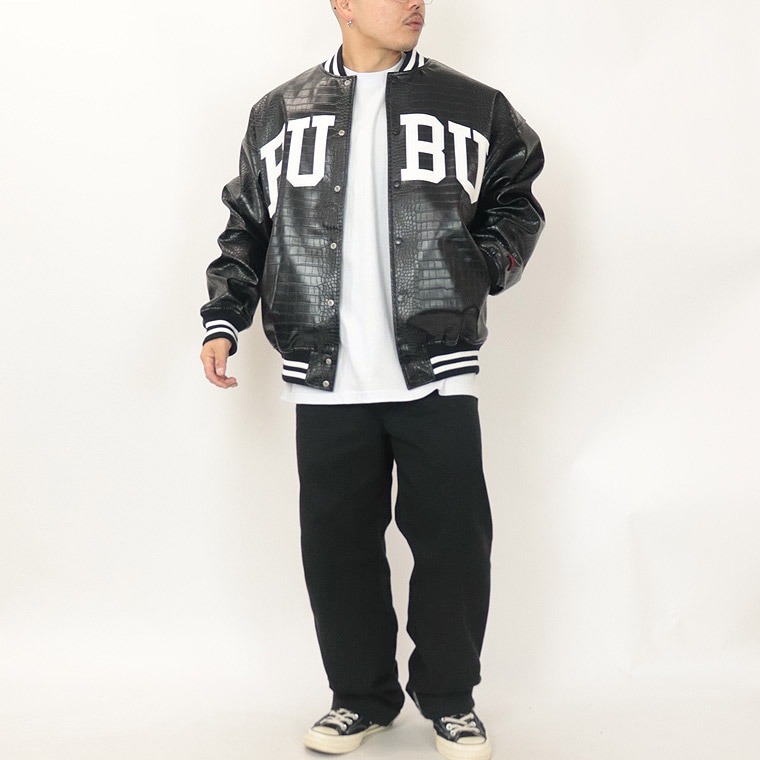 国内発送■FUBU■PYTHON ECO LEATHER VARSITY JACKET FUBU】PYTHON ECO LEATHER VARSITY JACKET | アイテムから探す
