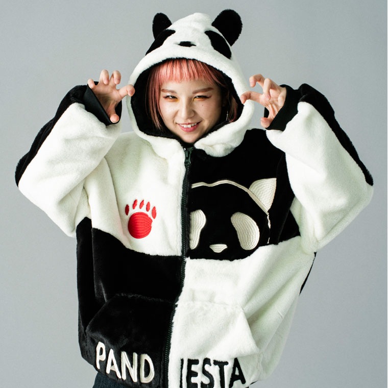 PANDIESTA】シンメトリー切替フェイクファーZIPブルゾン | 店舗から