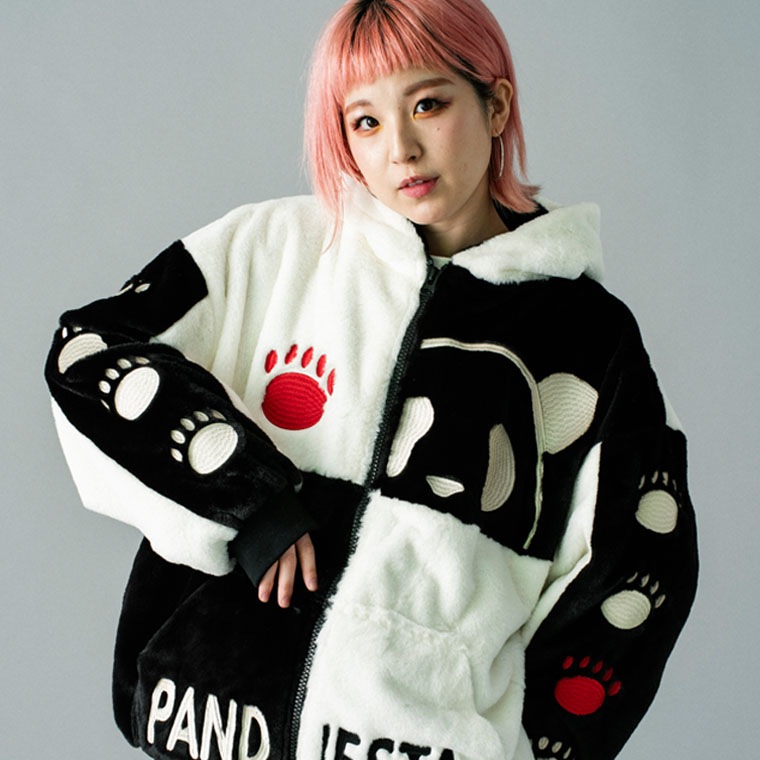 PANDIESTA】シンメトリー切替フェイクファーZIPブルゾン | 店舗から