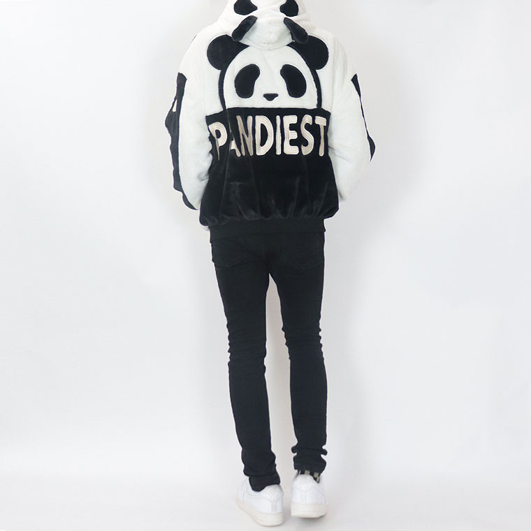 【PANDIESTA】シンメトリー切替フェイクファーZIPブルゾン