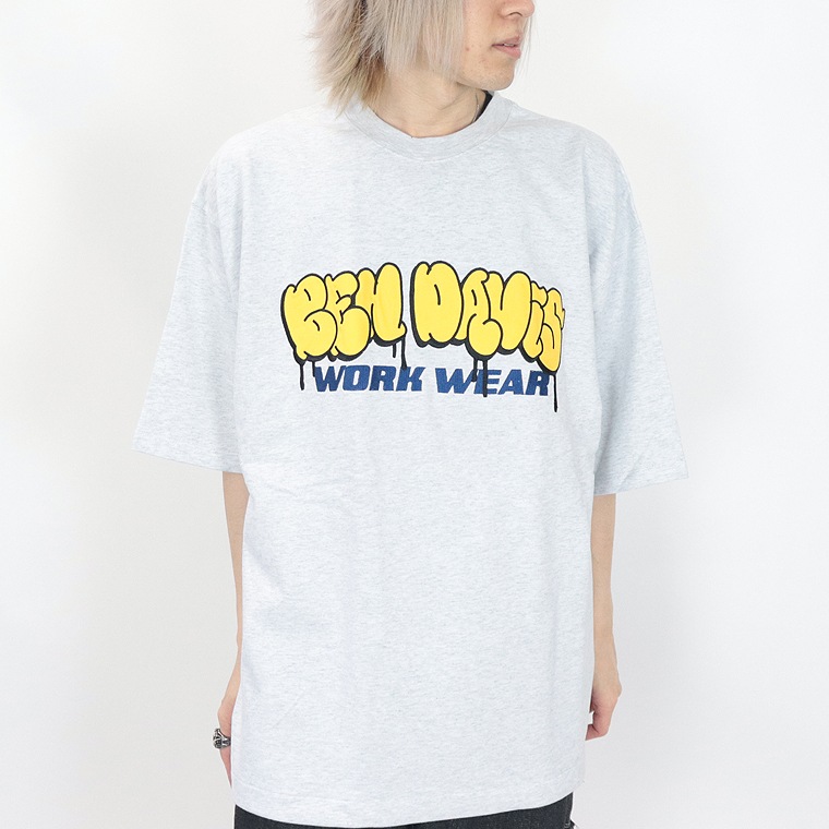 夏物新作【BEN DAVIS(ベンデイビス)】ロゴワッペン刺繍/半袖スウェットＴシャツ (ペアルック・アメカジ系)