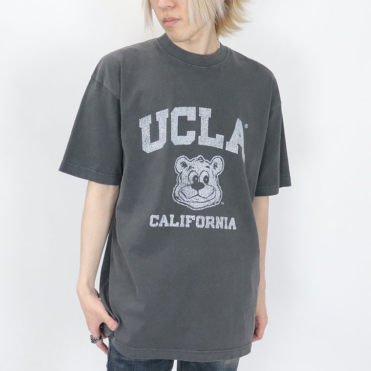 夏物新作【UCLA】半袖Ｔシャツピグメント/プリント加工T ジョー顔&ロゴ (アメカジ・サーフ系)