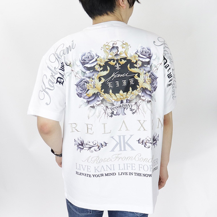 【Karl Kani】バロックローズ刺繍半袖Tシャツ