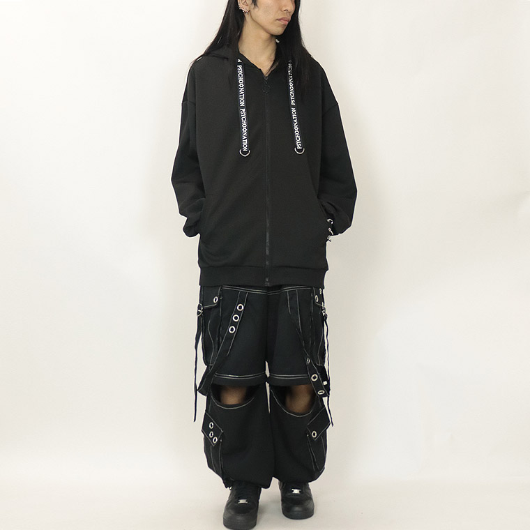 【PSYCHONATION】レースアップうさ耳ジャージZIPパーカー