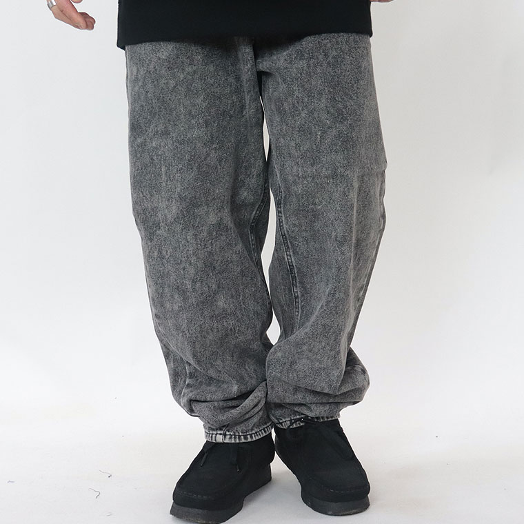 ケミカルウォッシュワイドバギーパンツ