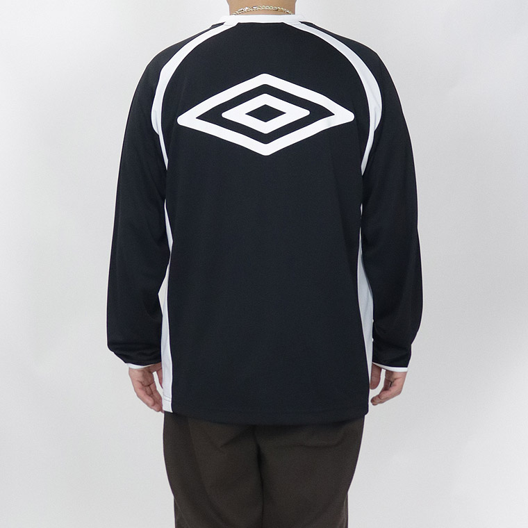 【UMBRO】ハニカムメッシュVネック長袖Tシャツ