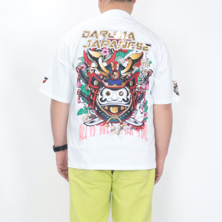 【大きいサイズ&レギュラーサイズ】日本のお土産 達磨プリントJapaneseTシャツ M L XL XXL(3L) XXXL(4L) XXXXL(5L)