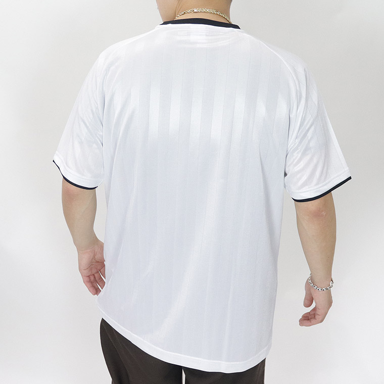 【UMBRO】シャドーストライプメッシュラグラン半袖Tシャツ