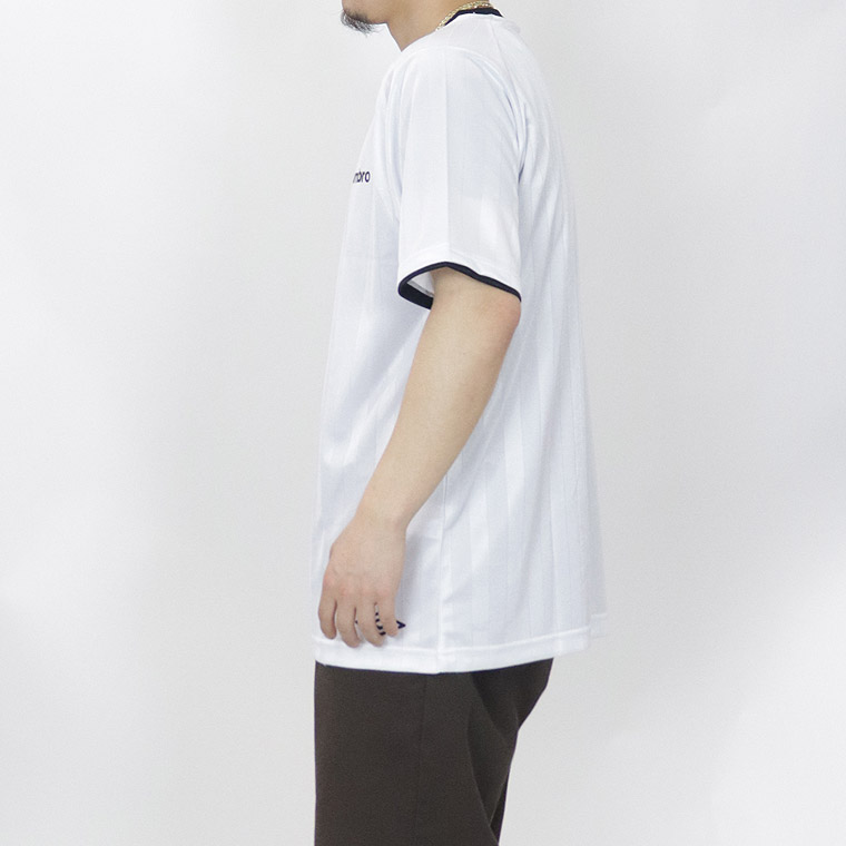 【UMBRO】シャドーストライプメッシュラグラン半袖Tシャツ