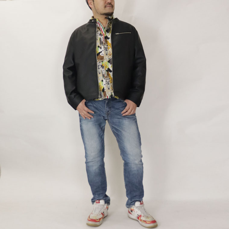 大きいサイズ PUシングルライダース