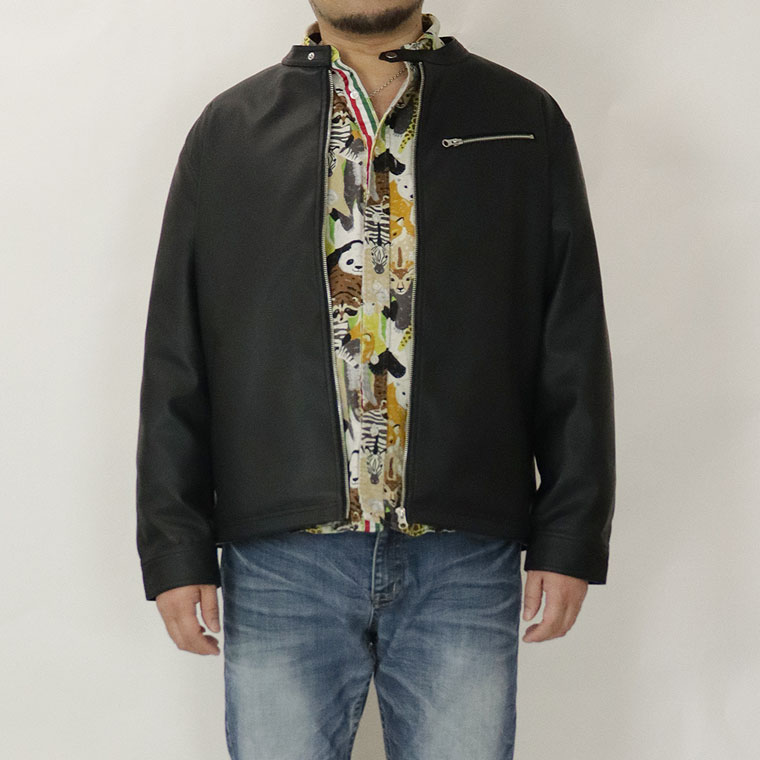 大きいサイズ PUシングルライダース