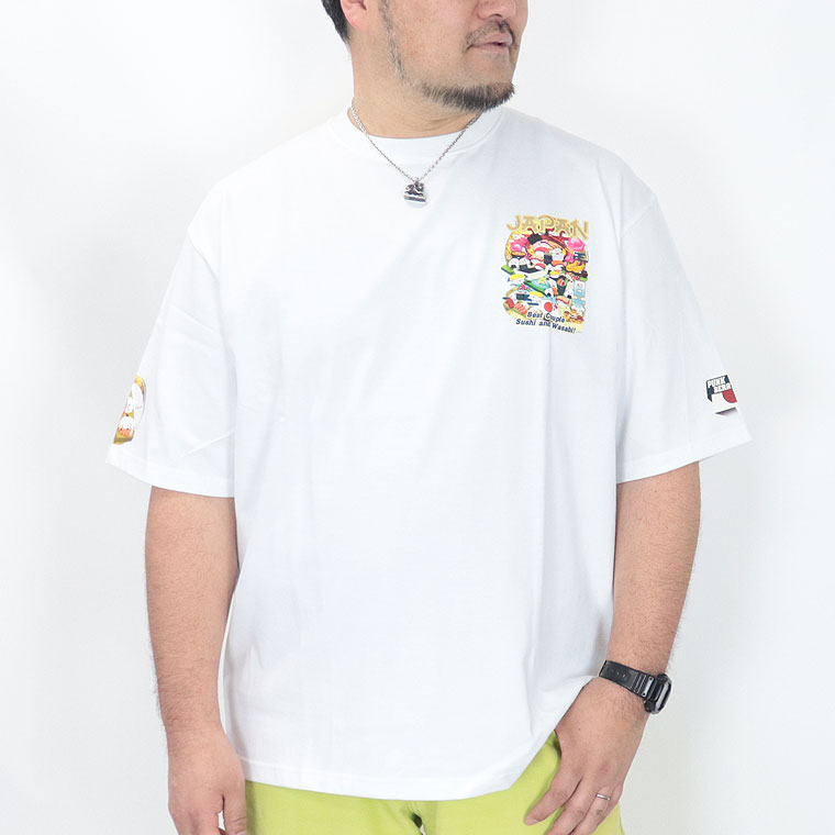 【大きいサイズ＆レギュラーサイズ】日本のお土産 寿司プリントJapaneseTシャツ M L XL XXL(3Ｌ) XXXL(4Ｌ) XXXXL(5Ｌ)