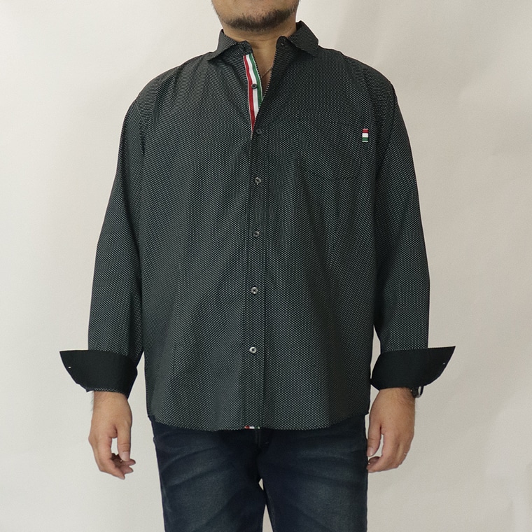 国産ドット柄シャツ【キングサイズ】