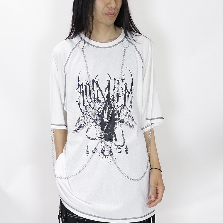 ＼数量限定３０％ＯＦＦ／ダブルチェーンディテールグラフィックBIGシルエットTシャツ