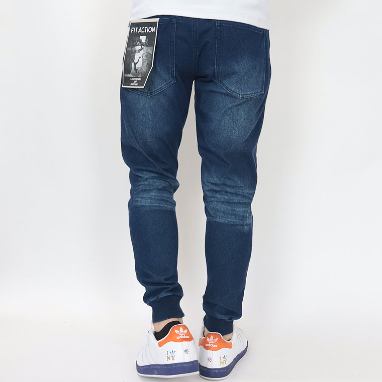 カットデニムリブジョガーパンツ