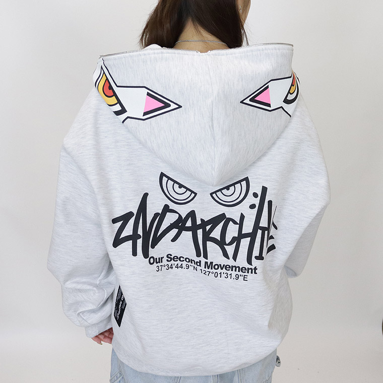 【2ND ARCHIVE】キャットフェイスZIPパーカー