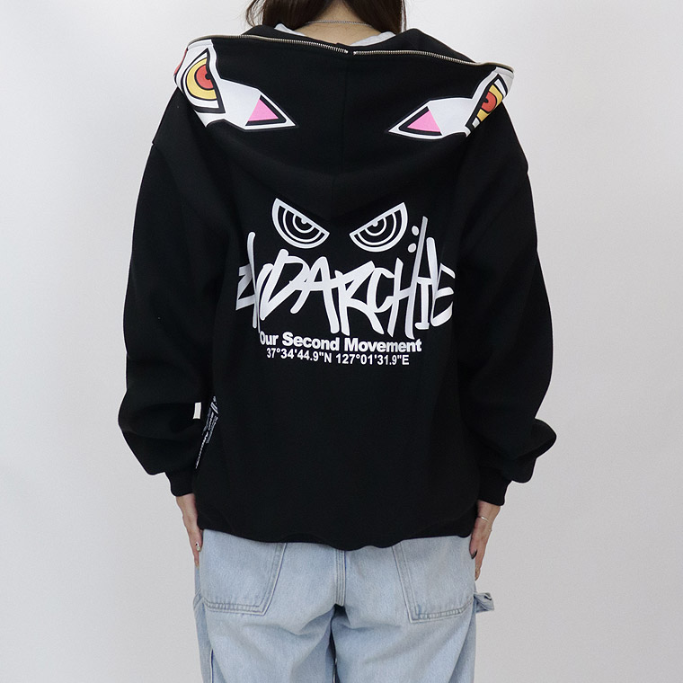 【2ND ARCHIVE】キャットフェイスZIPパーカー