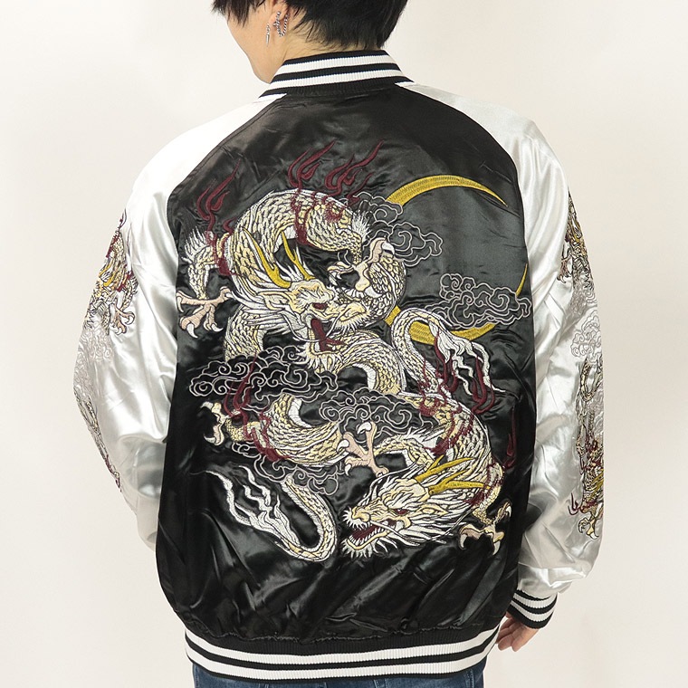 【朧】刺繍スカジャン -双龍