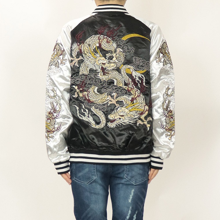 【朧】刺繍スカジャン -双龍