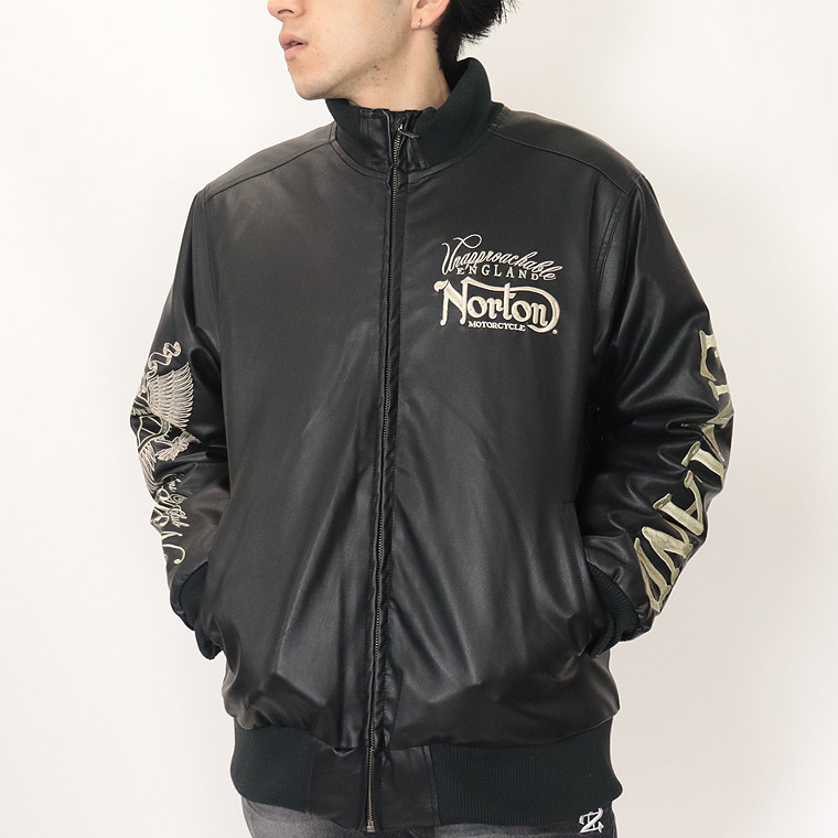 NORTON】MAXデザイン 襟スタンドリブPU中綿ジャケット | 店舗から探す
