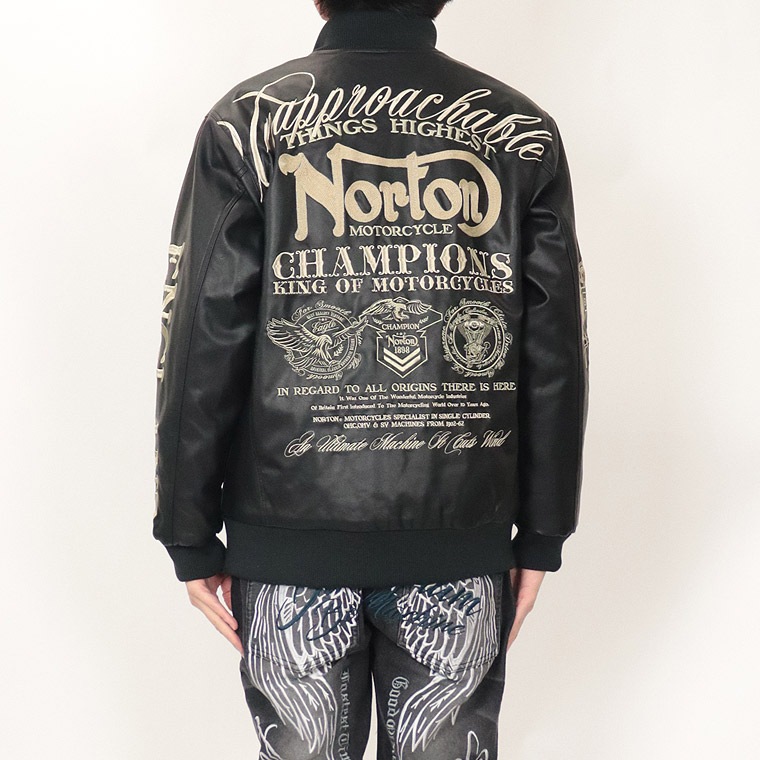 NORTON】MAXデザイン 襟スタンドリブPU中綿ジャケット | 店舗から探す