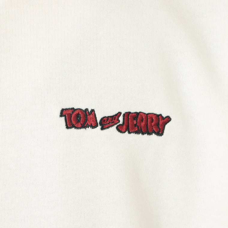冬物セール30%OFF【TOM and JERRY (トムとジェリー)】タフィー＆ジェリーポケット付き/裏起毛長袖トレーナー (ペアルック・アメカジ系)