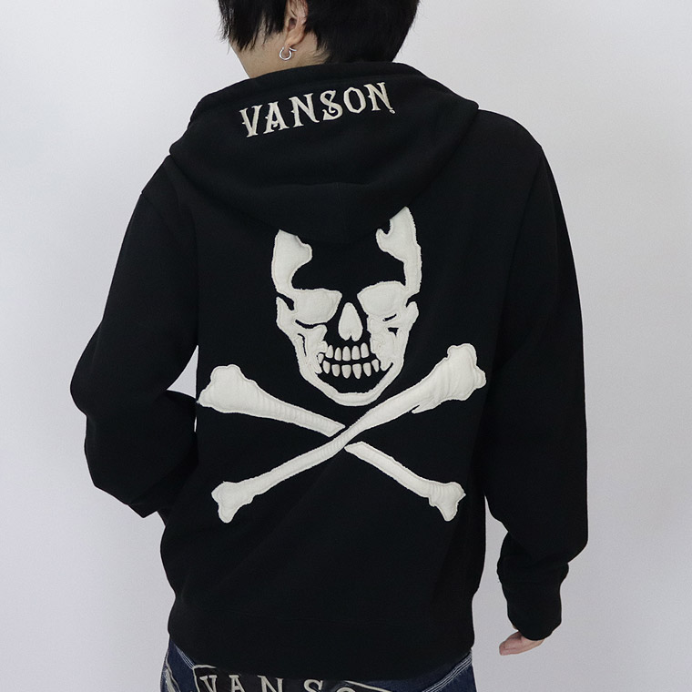 【VANSON】裏毛F/Zパーカー
