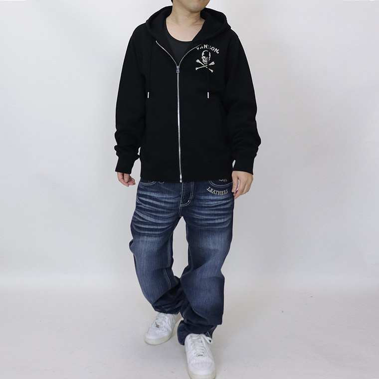 【VANSON】裏毛F/Zパーカー