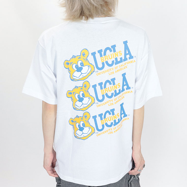 夏物セール30%OFF【UCLA】３連ジョー顔&ロゴ/プリント半袖Tシャツ(アメカジ・サーフ系)