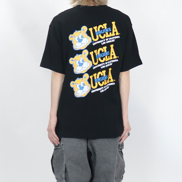 夏物セール30%OFF【UCLA】３連ジョー顔&ロゴ/プリント半袖Tシャツ(アメカジ・サーフ系)