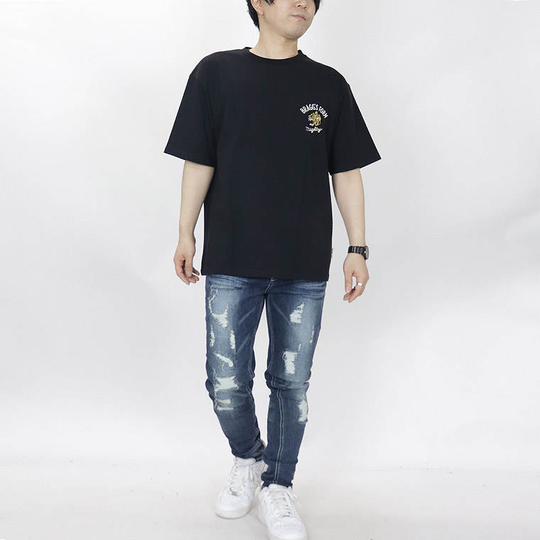 チベタンTIGER刺繍半袖Tシャツ